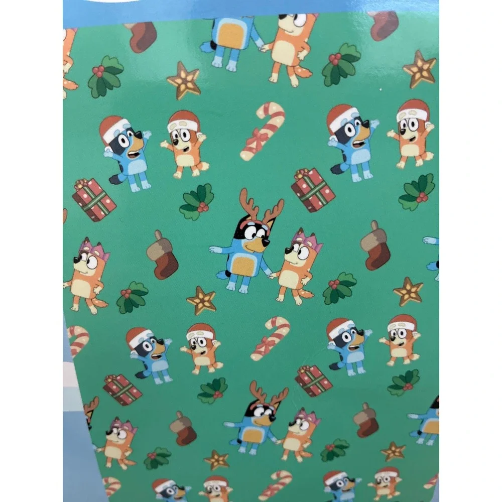 Bluey Christmas Silk Touch Throw Blanket 50x70 Green Holiday Fleece Bingo Heeler